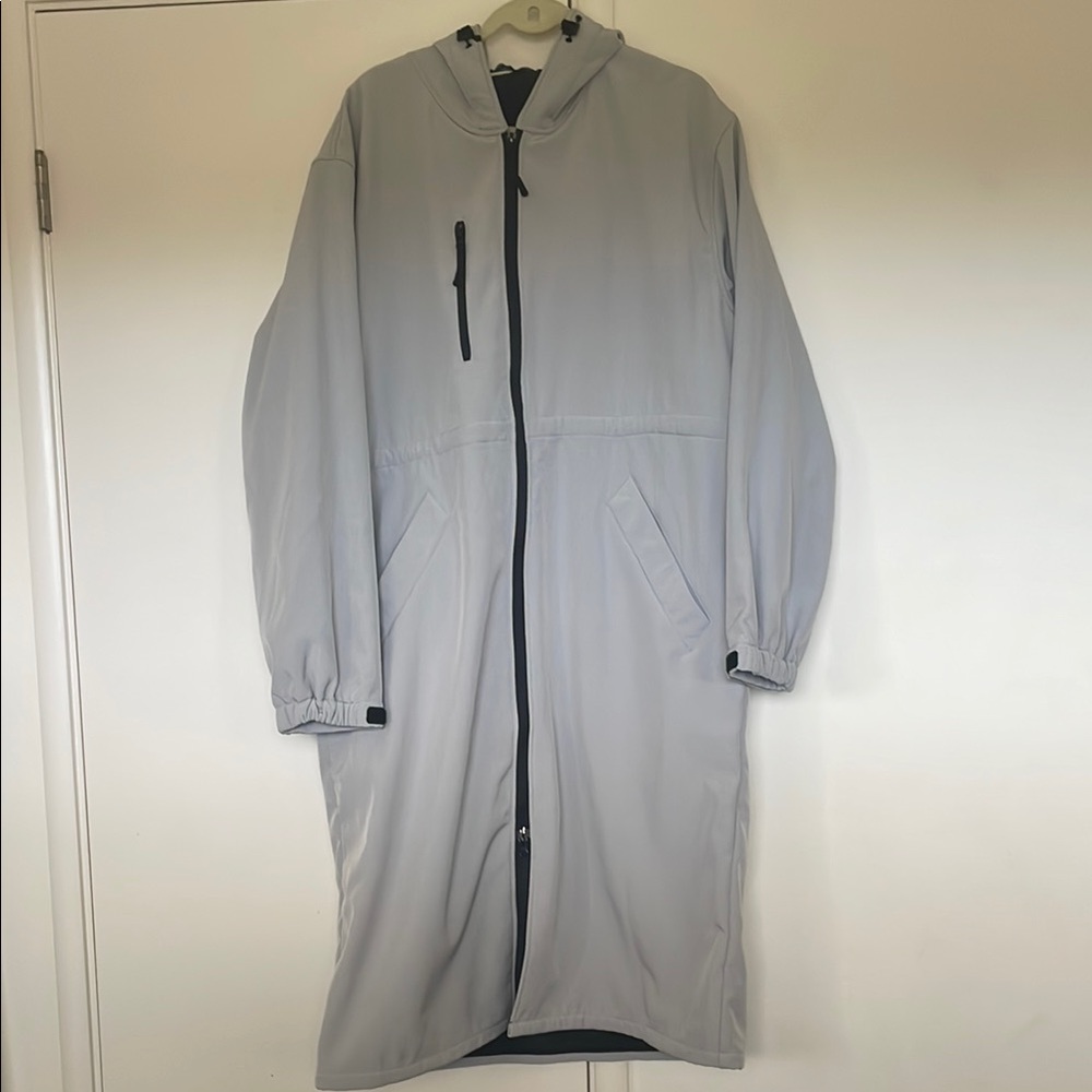 Wantdo adult grey fleece lined swim parka L